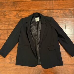 Women's Black Single-Button Blazer - Abercrombie